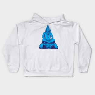 Shiva Meditate Adiyogi Mahadev Aum namah shivaya Kids Hoodie